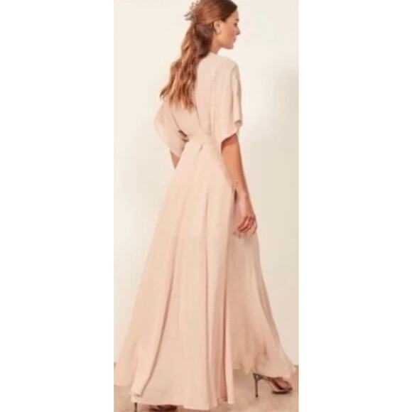 Reformation Winslow Blush Wrap Front Maxi Dress - Picture 3 of 10